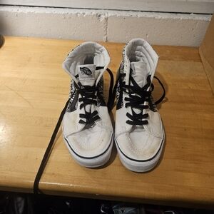 Vans Sk8-Hi (Python) Women's Size 9.5 Shoes White/True White Canvas VN0A4U3CWTQ